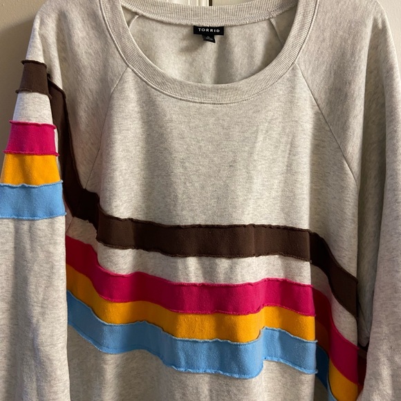Torrid Cozy Cream Sweatshirt 5X - Picture 3 of 6